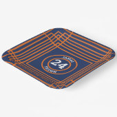 Orange & Blue Sports Themenpapier Platte Pappteller (Gewinkelt)