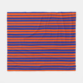Orange Blue Stilelemente Design Streifen Fleecedecke (Vorderseite (Horizontal))