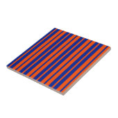 Orange Blue Stilelemente Design Streifen Fliese (Seite)