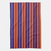Orange Blue Stilelemente Design Streifen Geschirrtuch (Vertikal)
