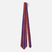 Orange Blue Stilelemente Design Streifen Krawatte (Vorderseite)