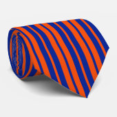Orange Blue Stilelemente Design Streifen Krawatte (Gerollt)