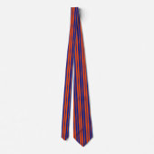 Orange Blue Stilelemente Design Streifen Krawatte (Rückseite)