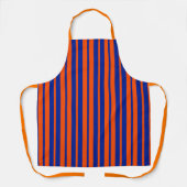Orange Blue Stilelemente Design Streifen Schürze (Vorderseite)