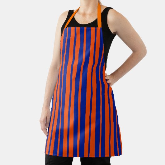 Orange Blue Stilelemente Design Streifen Schürze