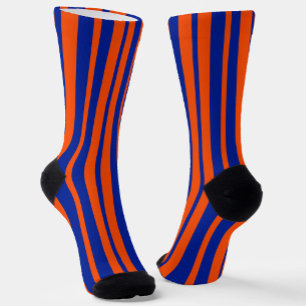 Orange Blue Stilelemente Design Streifen Socken