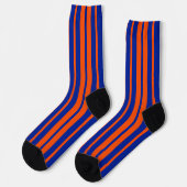 Orange Blue Stilelemente Design Streifen Socken (Linkes Detail)