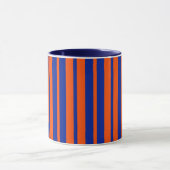 Orange Blue Stilelemente Design Streifen Tasse (Zentrum)