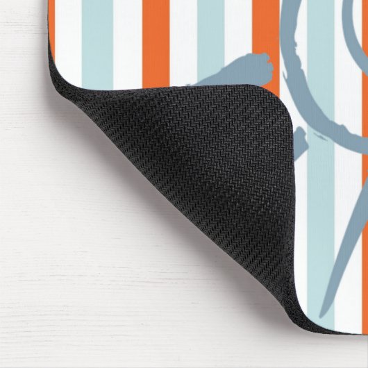 Orange Blue Stripe Star Mouse Pad! Mouse Pad Mousepad (Ecke)