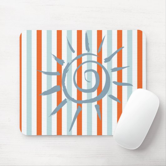 Orange Blue Stripe Star Mouse Pad! Mouse Pad Mousepad (Mit Mouse)