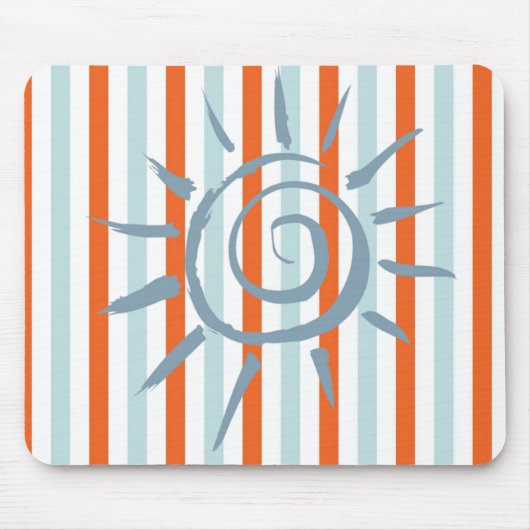 Orange Blue Stripe Star Mouse Pad! Mouse Pad Mousepad (Vorne)
