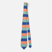Orange & Blue Stripes Krawatte (Vorderseite)