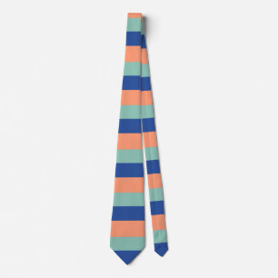 Orange & Blue Stripes Krawatte