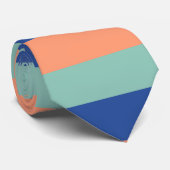 Orange & Blue Stripes Krawatte (Gerollt)