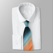 Orange Blue Stripes Krawatte (Gebunden)