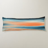 Orange Blue Stripes Seitenschläferkissen (Rückseite)