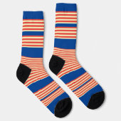 Orange Blue Stripes Socken (Rechts)