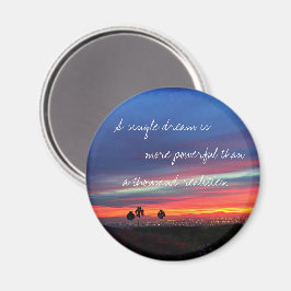 Orange Blue Sunset Foto Single Traumskript Magnet