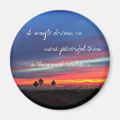Orange Blue Sunset Foto Single Traumskript Magnet (Vorne)