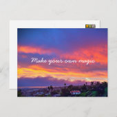 Orange Blue Sunset Fotografy macht Ihren eigenen Z Postkarte (Vorne/Hinten)
