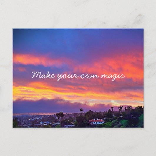 Orange Blue Sunset Fotografy macht Ihren eigenen Z Postkarte (Vorderseite)