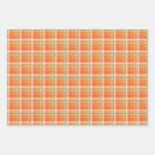 Orange & Blue Tartar kariertes Set im Sommer 3 Geschenkpapier Set (Vorderseite)