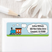 Orange/Blue Train Address Labels (Insitu)