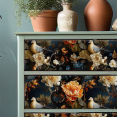 Orange Blue und Cream Georgian Inspiriert Bohemisc Seidenpapier