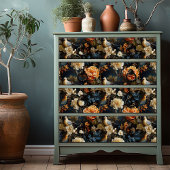 Orange Blue und Cream Georgian Inspiriert Bohemisc Seidenpapier