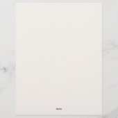 Orange Blue und Creme Floral Briefbogen (Rückseite)