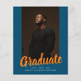 Orange Blue University Graduate Foto Abschluss