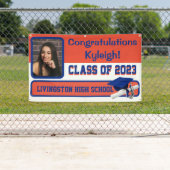 Orange & Blue Vinyl Abschluss Banner (Insitu)