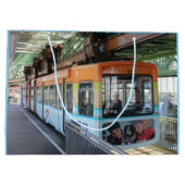 Orange Blue Wuppertal Floating Train Große Geschenktüte (Rückseite)