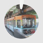 Orange Blue Wuppertal Floating Train Ornament (Vorderseite)