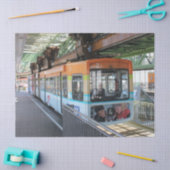 Orange Blue Wuppertal Floating Train Seidenpapier (Basteln)