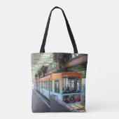 Orange Blue Wuppertal Floating Train Tasche (Rückseite)