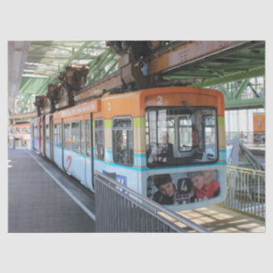 Orange Blue Wuppertal Schwebebahn Seidenpapier
