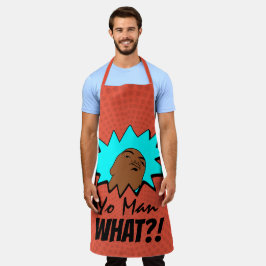 Orange blue Yo Man Was du Will Tasse Shot Comic Schürze