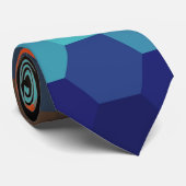 Orange Blue Zigzag Nahtloses Muster 2 Krawatte (Gerollt)