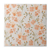 Orange Blume 2 Keramik Tile Fliese (Vorderseite)