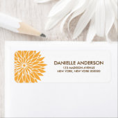 Orange Blume Address Return Labels (Insitu)
