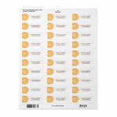 Orange Blume Address Return Labels (Vorne)