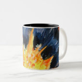Orange Blume Art Tasse (VorderseiteRechts)