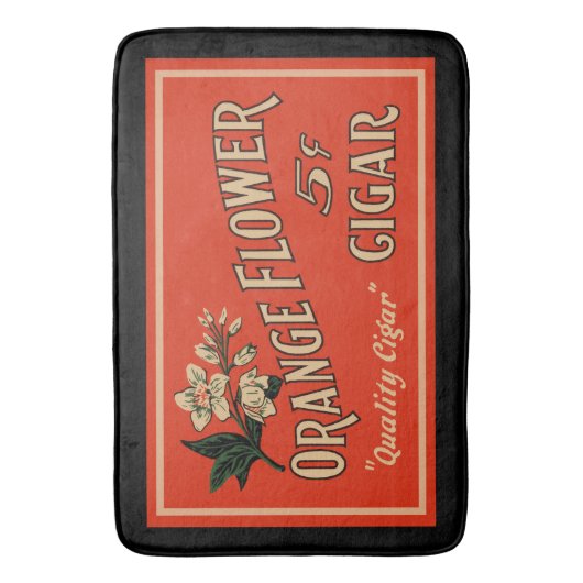 Orange Blume Badematte (Vorderseite Vertikal)