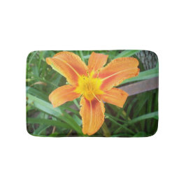 Orange Blume Badematte