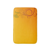 Orange Blume Badematte (Vorderseite Vertikal)