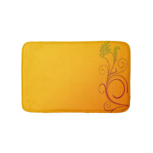 Orange Blume Badematte