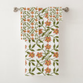 ORANGE-BLUME BADHANDTUCH SET (Insitu)