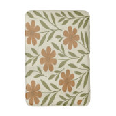 Orange Blume Bath Mat Badematte (Vorderseite Vertikal)
