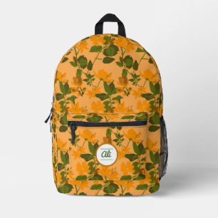 Orange Blume Bedruckter Rucksack